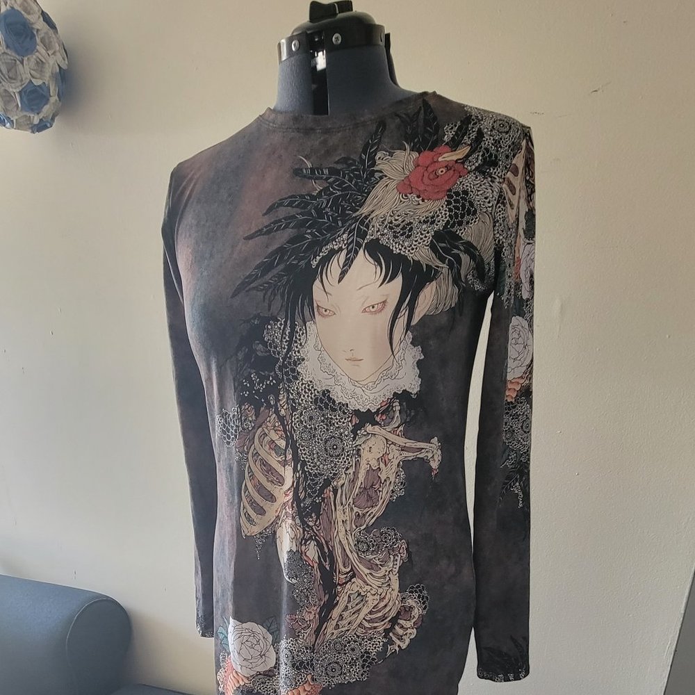 DEVIATED PLEASURE HORN LONG SLEEVE TEE DRESS - LIMITED